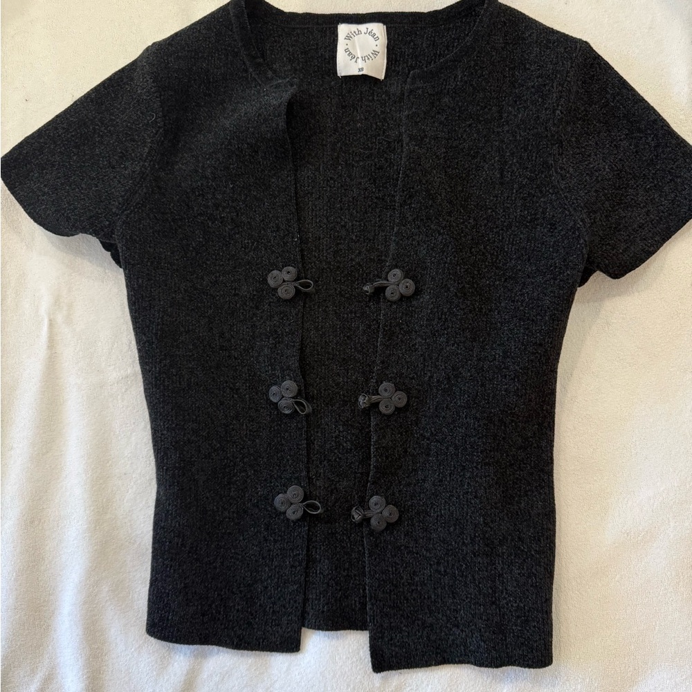 With Jean Ruby Top in Black - XS